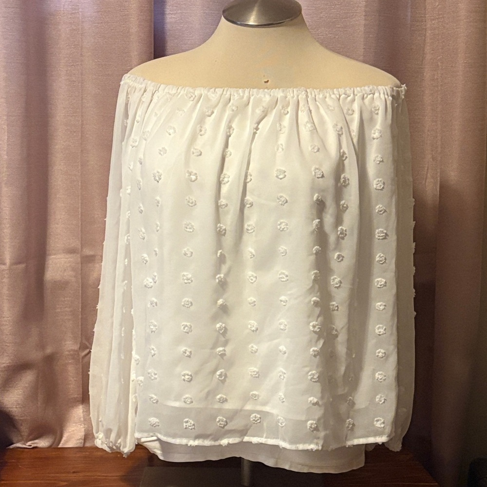 Chic Off-Shoulder White Blouse